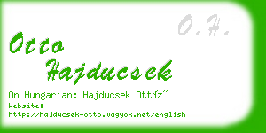 otto hajducsek business card